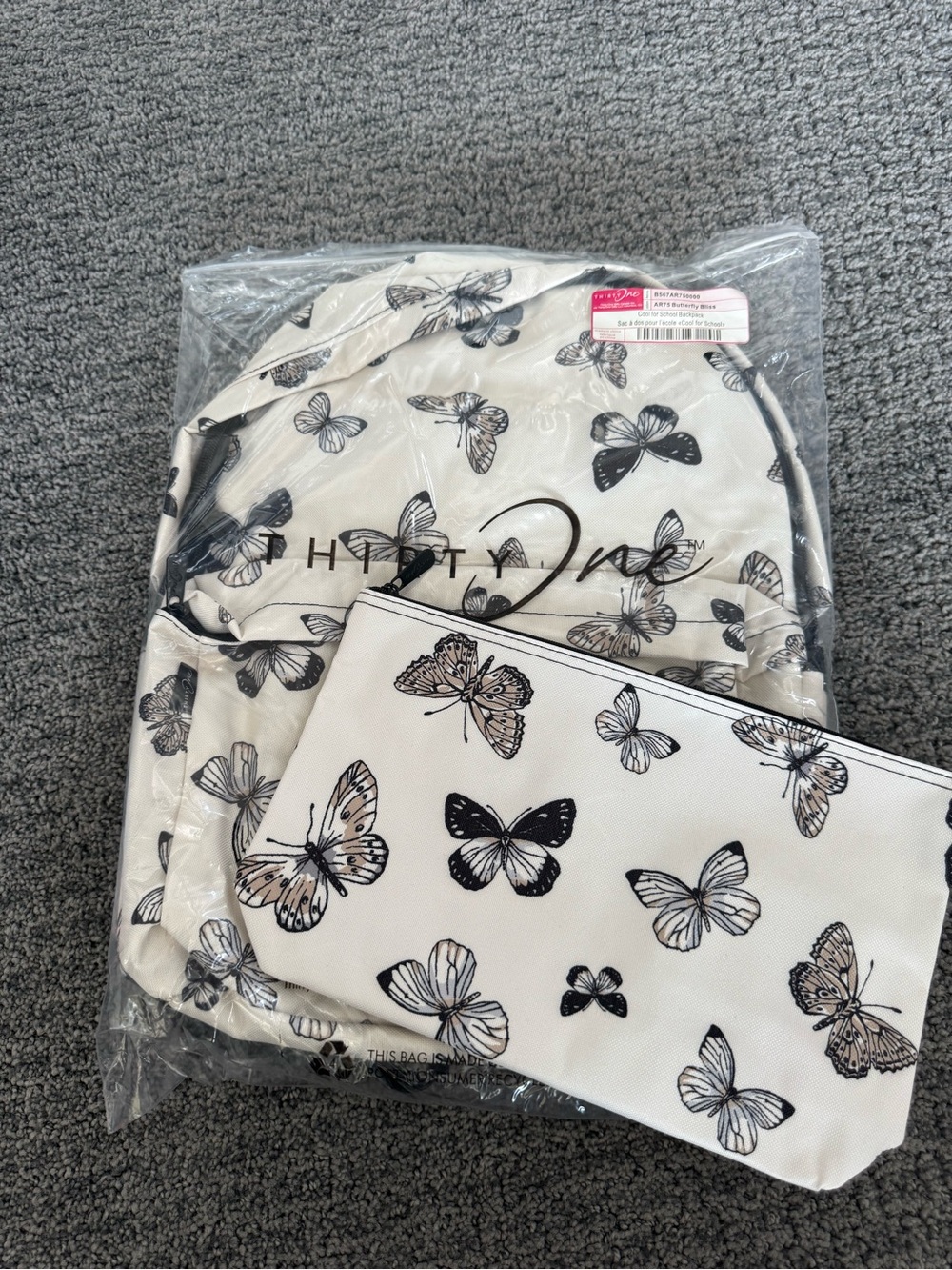 thirty-one cool for school Backpack with Matching Pouch. NEW!!
